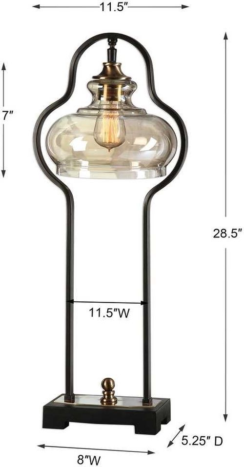 Uttermost® Cotulla Aged Black Accent Lamp-4