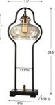 Uttermost® Cotulla Aged Black Accent Lamp-4