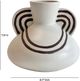 TOV Furniture Earthenware Cream Ceramic Line Art Wide-Bodied Vase-2