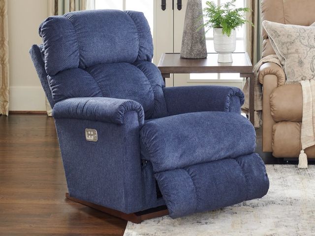 La-Z-Boy® Pinnacle Navy Power Rocking Recliner with Headrest and Lumbar-3