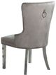 Furniture of America® Jewett 2-Piece Chrome/Gray Wingback Chair Set-2