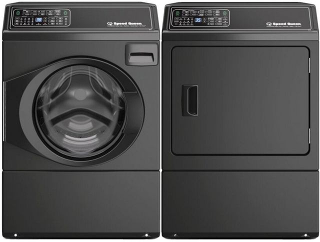 Speed Queen® Matte Black Front Load Laundry Pair