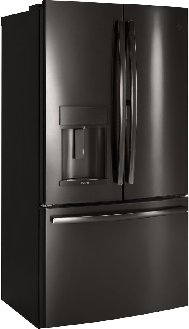 GE Profile™ 36 in. 22.23 Cu. Ft. Black Stainless Steel Counter Depth French Door Refrigerator-1