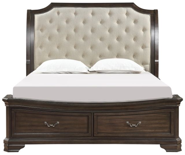New Classic® Home Furnishings Lyndhurst Walnut California King Storage Panel Bed-2