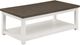 Crown Mark Dakota Brown Coffee Table with White Base-0