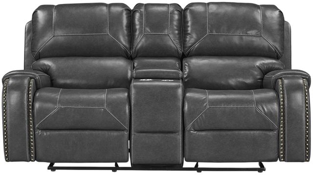 Albany Industries Winslow Gray Manual Reclining Loveseat-1