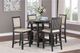 Mazin Furniture Asher 5-Piece Black/Brown Counter Height Dining Set-0