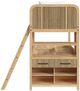 Elements International Ridgemont Natural Youth Loft Bunk Bed with Grain-3