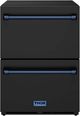 Thor Kitchen Gordon Ramsay Collection 3.4 Cu. Ft. Anti-Fingerprint Black Under the Counter Freezer Drawer with Blue Handle-0