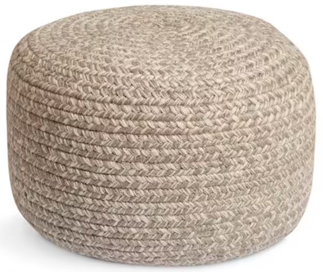 Bassett® Furniture Sosha Gray Heather Pouf-0