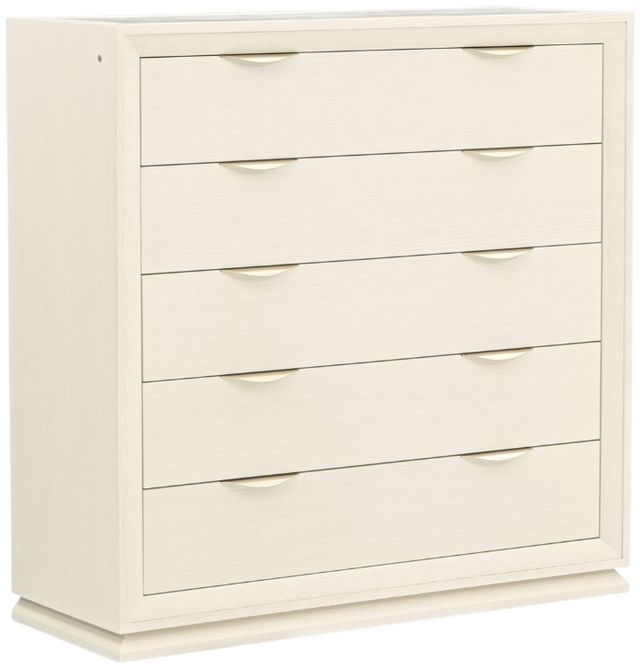 Michael Amini® Portrait Alabaster White 5-Drawer Chest with LED Lights-0