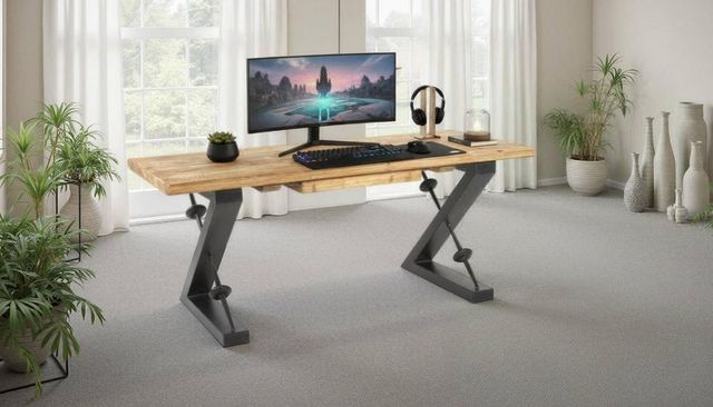 Nest Home Collections Zoey Black/Natural Desk-1