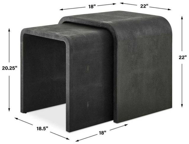 Uttermost® Interpose 2-Piece Gray Side Table Set-2