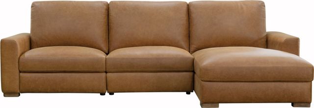 Hooker® Furniture Ready-Made Upholstery Optimus 3-Piece Kingston Cognac Power Reclining Sectional and Chaise-3