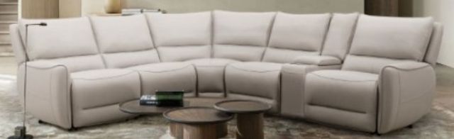 Furniture of America® Hestia 6-Piece Beige Modular Power Reclining Sectional-0