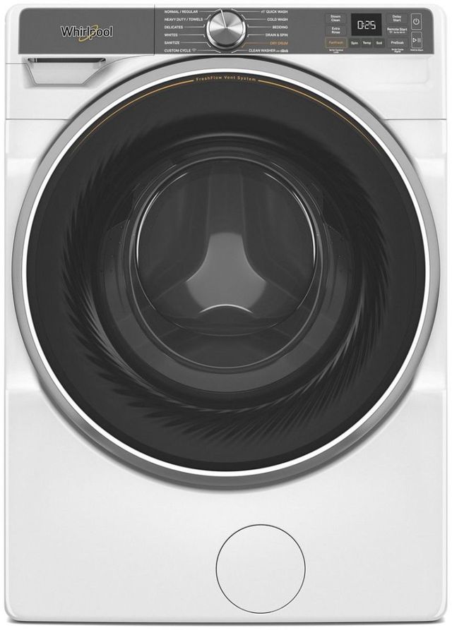 Whirlpool® White Front Load Washer & Electric Dryer Laundry Pair-1