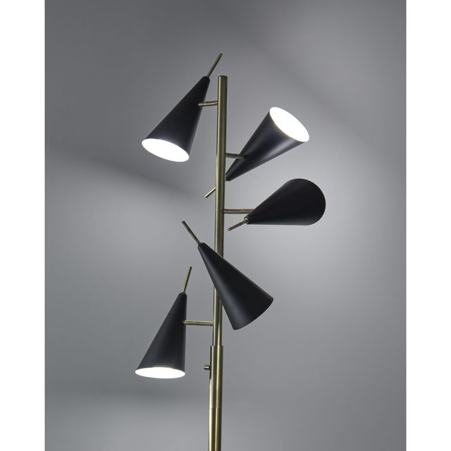 Adesso® Owen Antique Brass/Black Tree Lamp-1