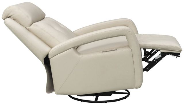 BarcaLounger® Gilbert Troy Cream Leather Power Swivel Glider Recliner-1