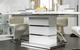 Furniture of America® Midvale White Dining Table with Chrome Base -0