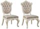 ACME Furniture Chantelle 2-Piece Pearl White/Rose Gold Side Chair Set-0
