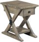 Hammary® Reclamation Place Sundried Natural Trestle Chairside Table-0