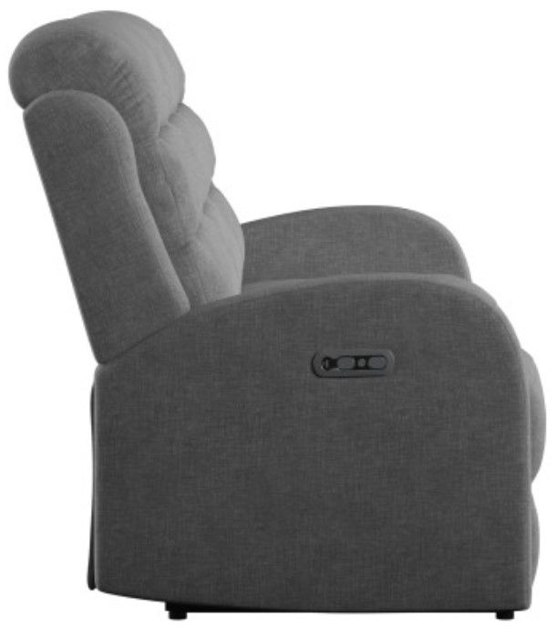 Emerald Home Harvey Gray Power Reclining Sofa with Power Headrest-4