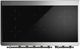 Ilve® Majestic III 48" Burgundy Pro Style Induction Range with Triple Glass Door and Burnished Trim-3
