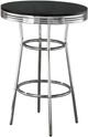 Coaster® Retro 3-Piece Black/Silver Bistro Pub Bar Table Set-1