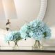 Uttermost® Tranquil 2-Piece Blue/Clear Blooms In Glass Vases Set-1