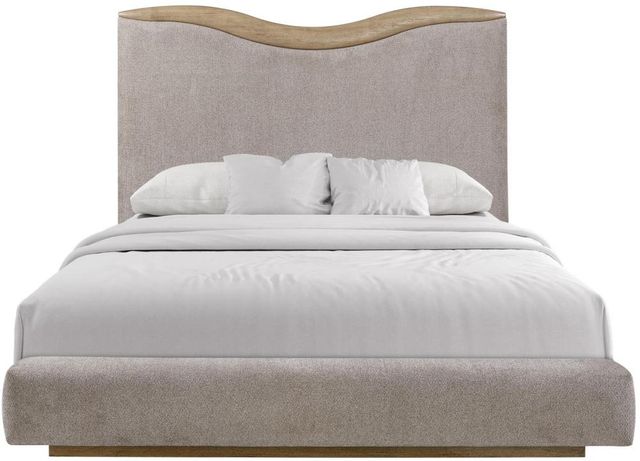 Bernards Calia Beige Queen Upholstered Panel Bed-2