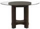New Classic® Home Furnishings Cityscape Glass Top Dining Table with Walnut Base-0