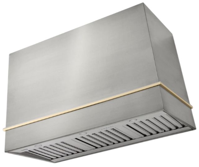 AGA Loge 48" Stainless Steel Wall Mounted Range Hood with Brushed Nickel Trim-0