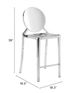 Zuo® Eclipse Stainless Steel Set of 2 Counter Chairs-4