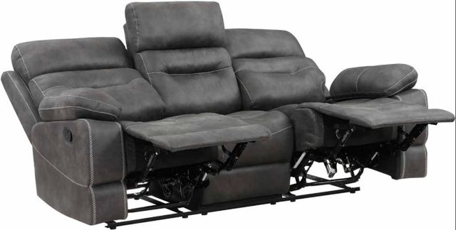 Steve Silver Co. Rudger Moonlight Gray Manual Reclining Sofa-1