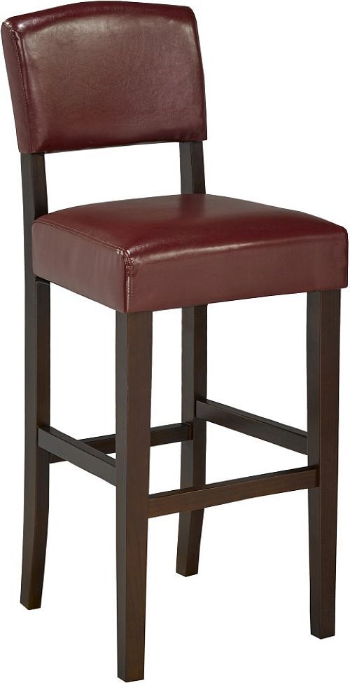 Brassex Inc. 2-Piece Brown/Deep Red 24'' Counter Stool Set-0