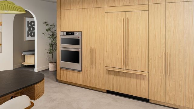 High-End Panel Ready Refrigerator Integrated into Custom Cabinetry