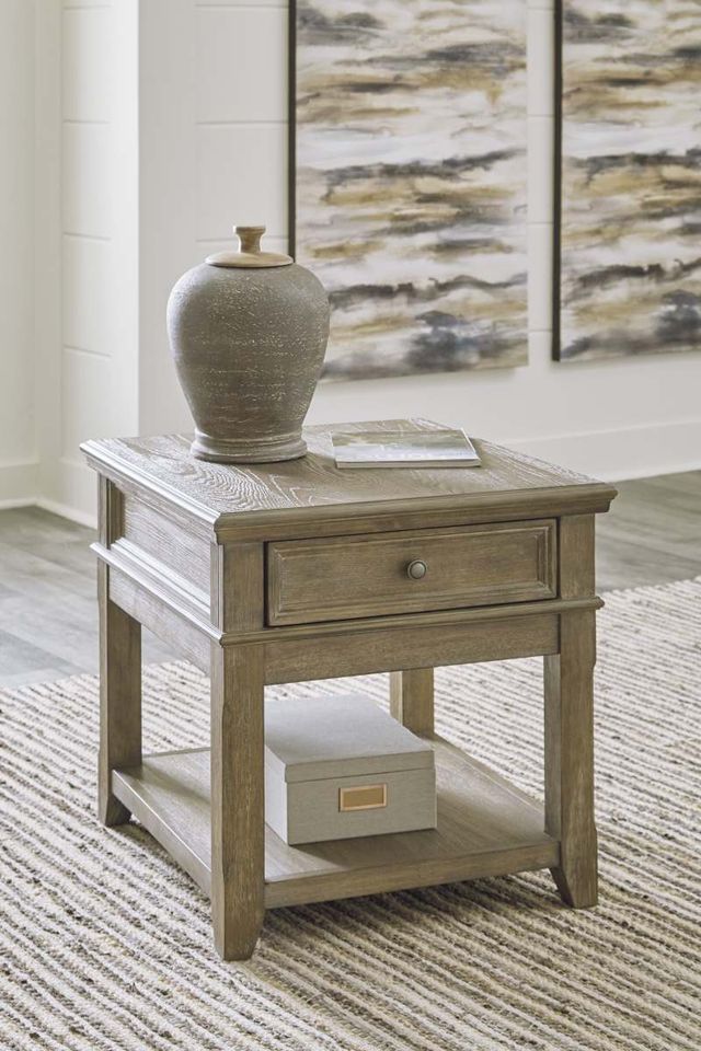 Signature Design by Ashley® Janismore 2 Piece Grayish Brown Living Room Table Set-3