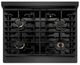 ZLINE Paramount 30" Black Satin Stainless Steel Gas Range with 4 Brass Burners and Convection Gas Oven with Black Matte Accent-3