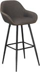 Brassex Inc. Alexis 2-Piece Black/Vintage Brown 30" Bar Stool Set-0