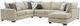Albany Industries 3-Piece Glenrock Beige U-Shape Sectional-0