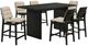 Coaster® Decker 7-Piece Black/Cream Rectangular Counter Dining Set-0