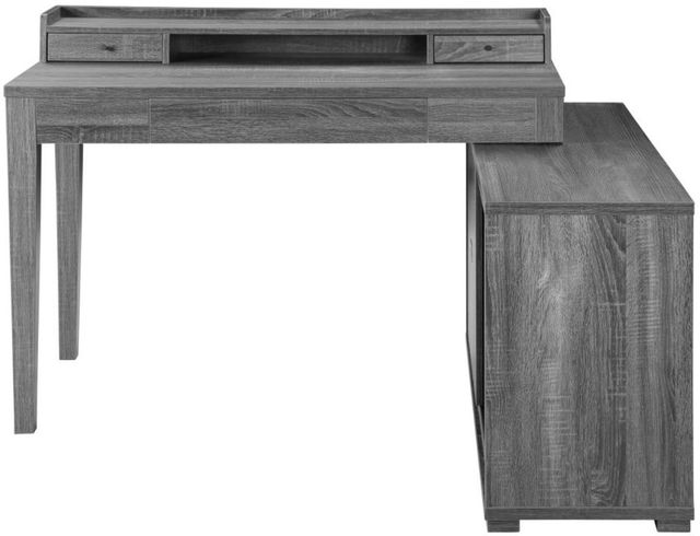 Coaster® Jamara Weathered Grey L-Shape Office Desk-1