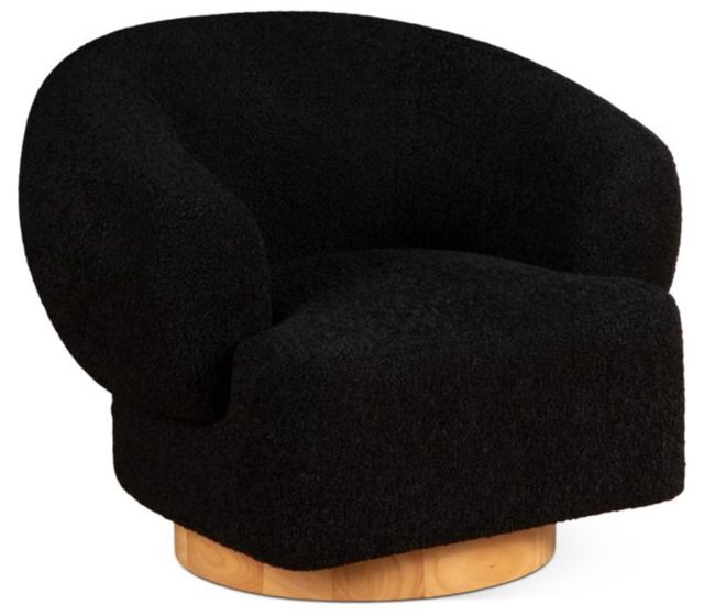 Home Trends & Design Gatsby Estelle Midnight Swivel Accent Chair-0
