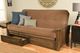 Kodiak Furniture Washington Marmont Mocha/Rustic Walnut Full Storage Futon with Mattress-1