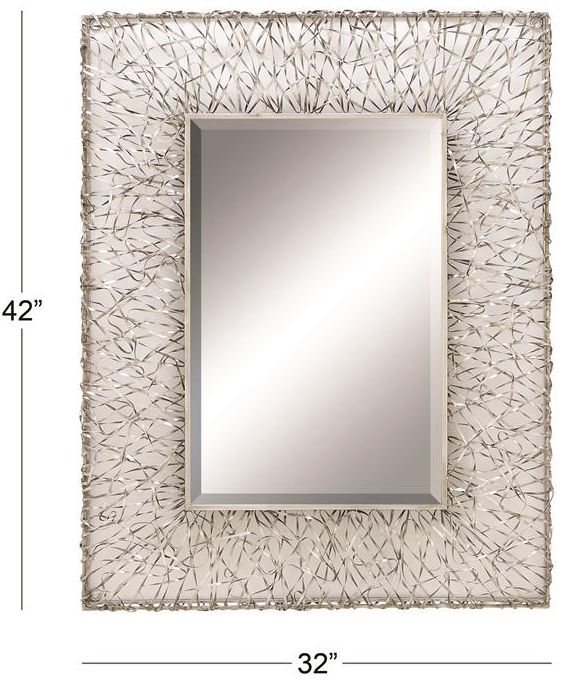 Deco Marche Silver Ribbon Wall Mirror-2