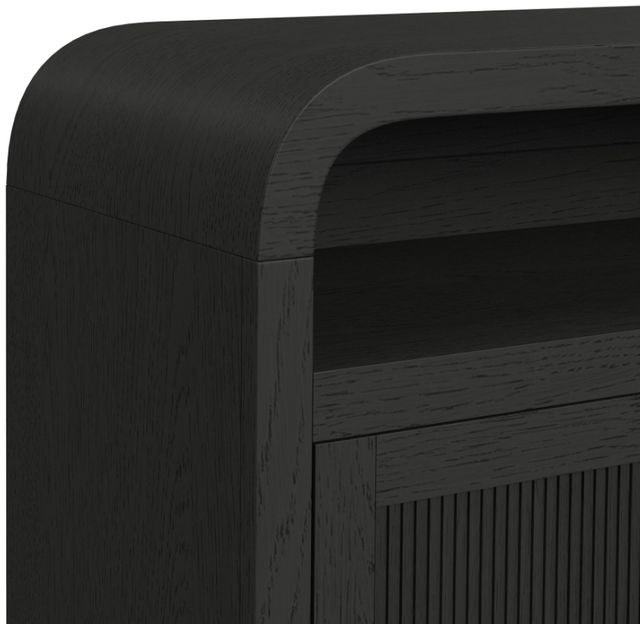 Elements International Ridgemont Black with Grain 82" TV Console with Fireplace Insert-3