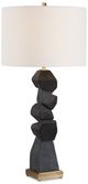 Uttermost® Demelo Deep Walnut Stacked Wood Table Lamp-4
