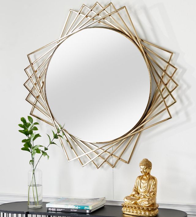 Deco Marche Black Geometric Wall Mirror-4