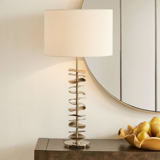 Uttermost® Akoa Warm Antique Brass Table Lamp-2