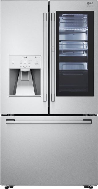LG Studio 23.5 Cu. Ft. Stainless Steel Counter-Depth French Door Refrigerator with CraftIce™